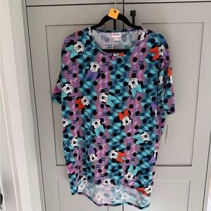 LuLaRoe Disney Irma (Minnie Mouse Tee - Blue and Purple)